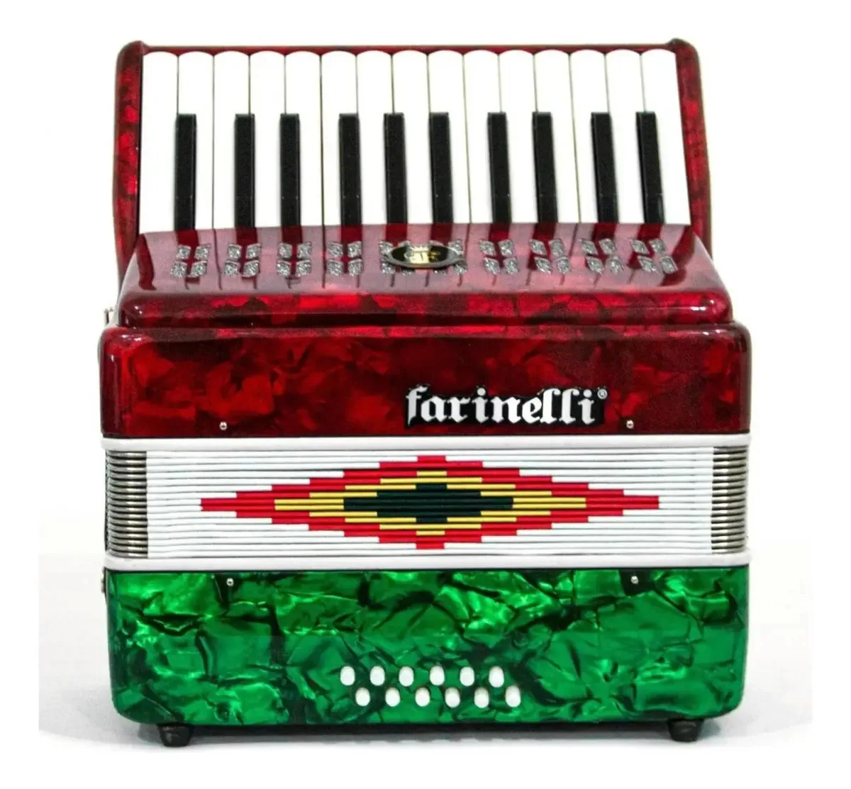 Acordeon Farinelli 1302b Flag 25 teclas 12 baixos