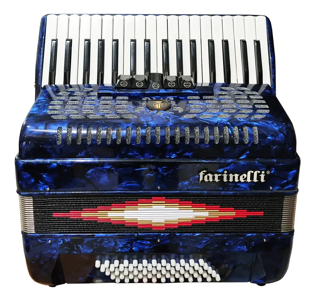 Acordeão Farinelli 1308a Bright Blue Key