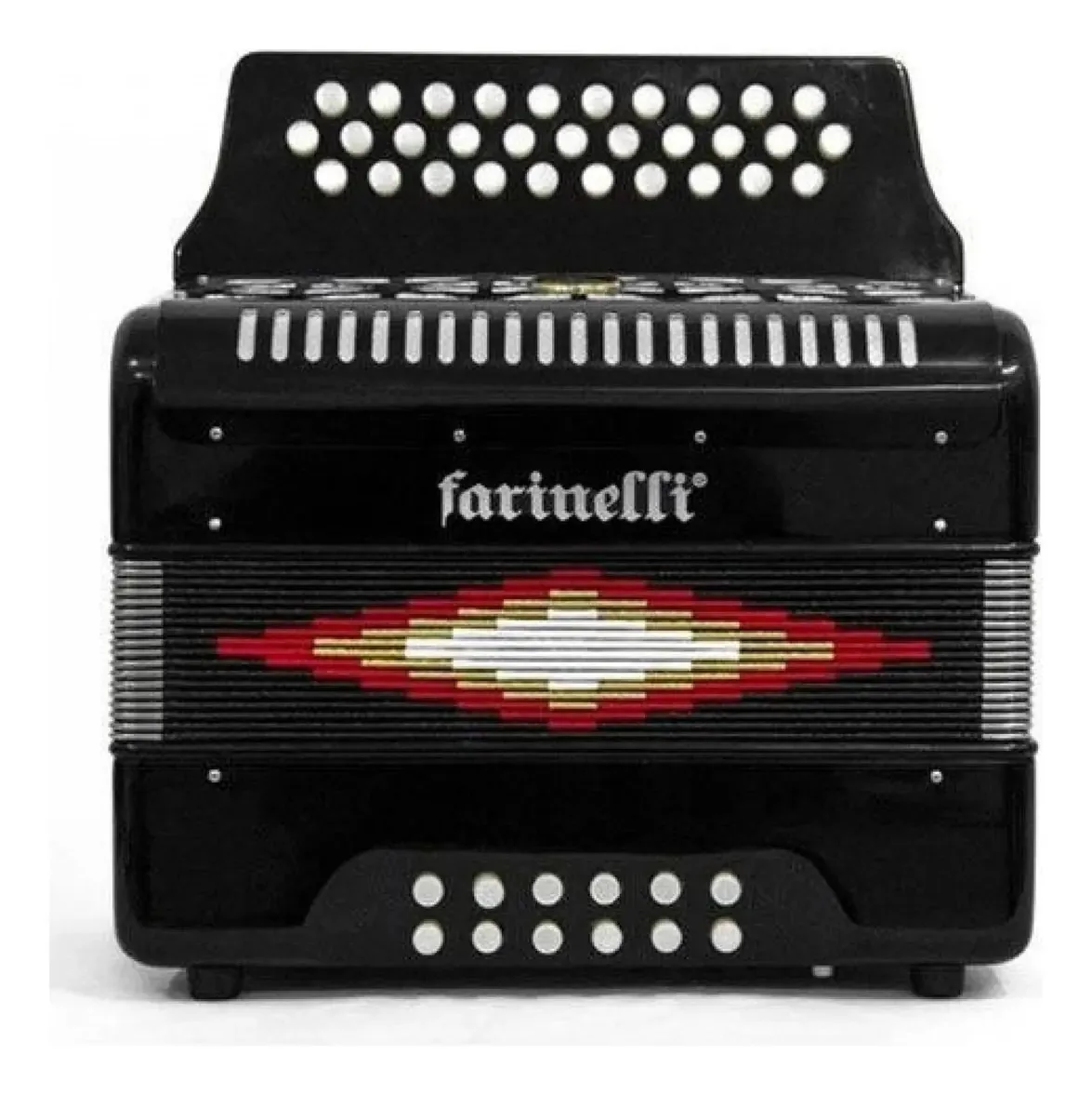Acordeão de Botões Farinelli 3012n 3012 Sol Black