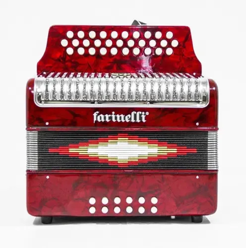 Botões de acordeão Fa Red 3012farp Farinelli