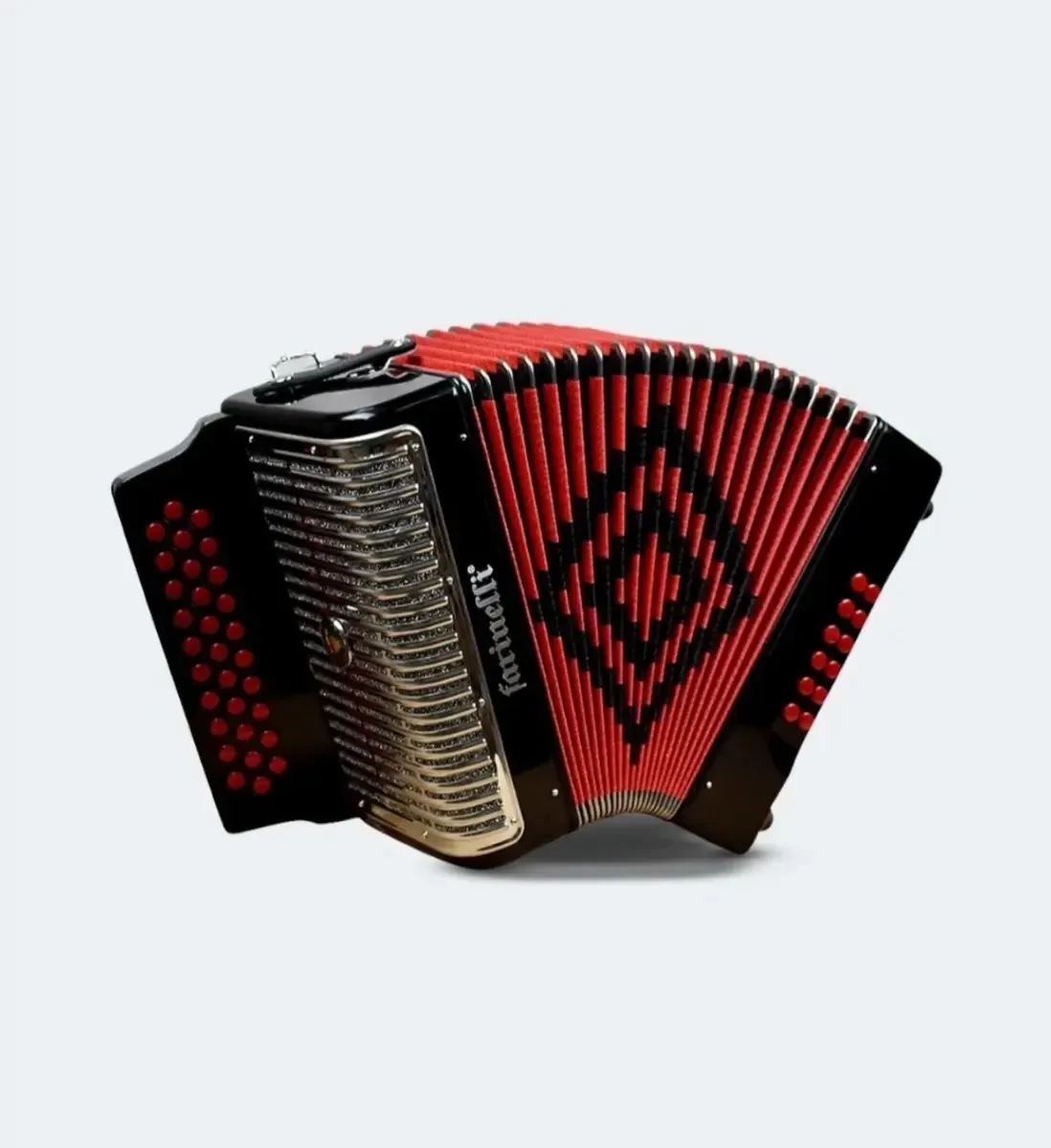 Botões de acordeão Fa Black Br 3012fan2hg Farinelli Premium