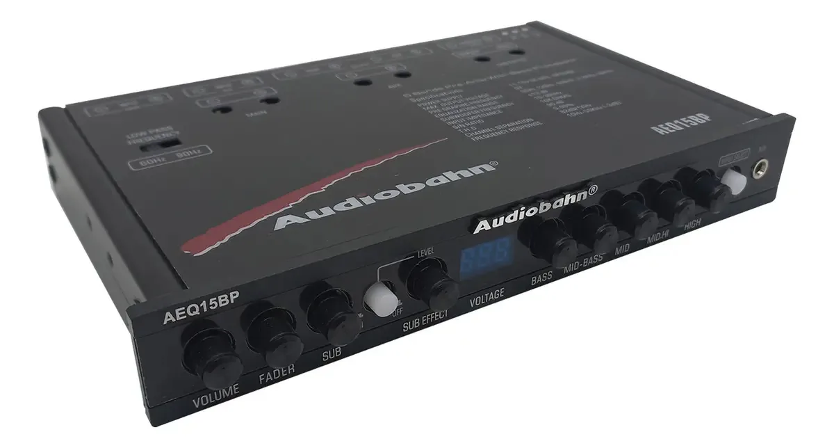 Equalizador paramétrico de 5 bandas Audiobahn ASE15BP com epicentro