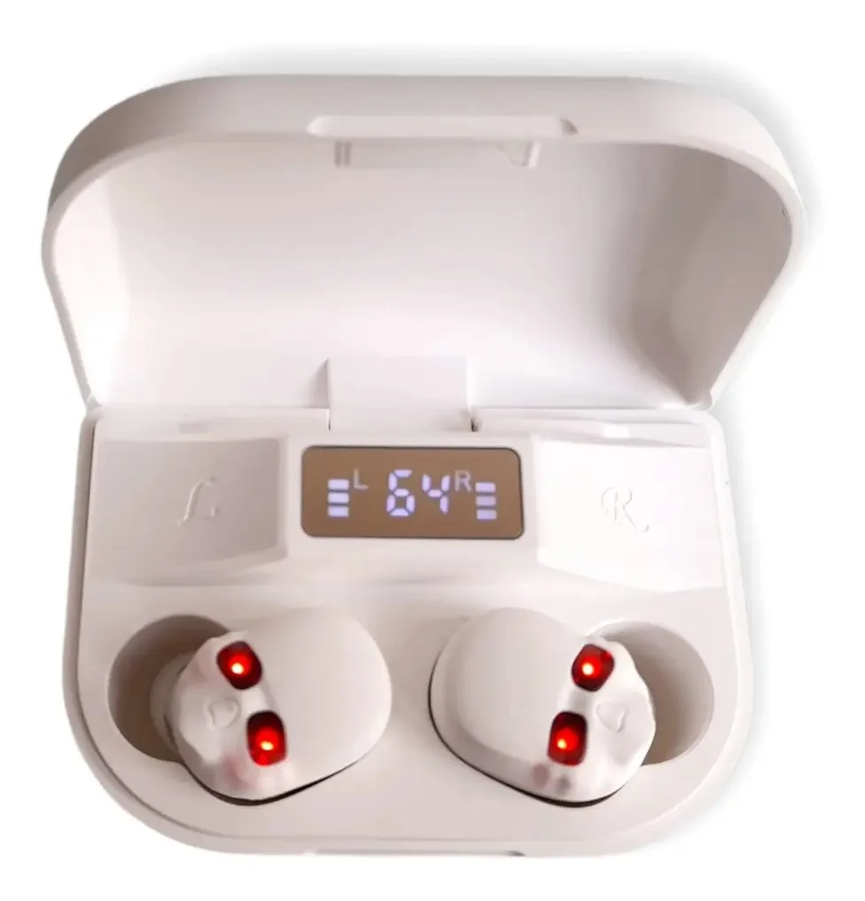 Fones de ouvido Bluetooth, Skull com Power Bank recarregável branco