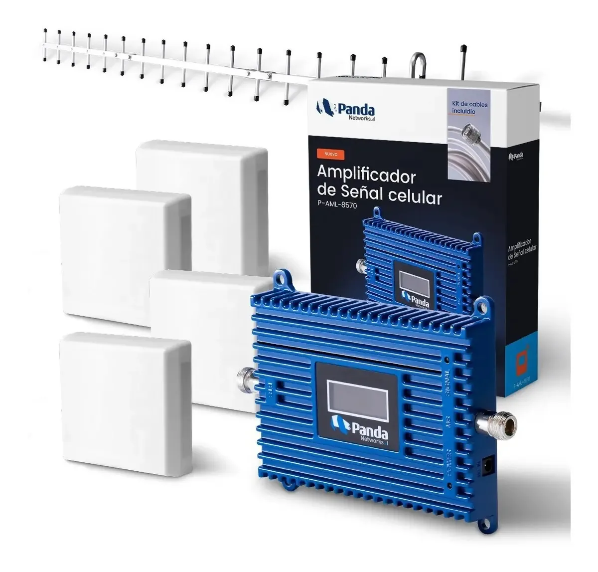 Kit Amplificador de Sinal Telcel 3g Rural Panda Networks 4p