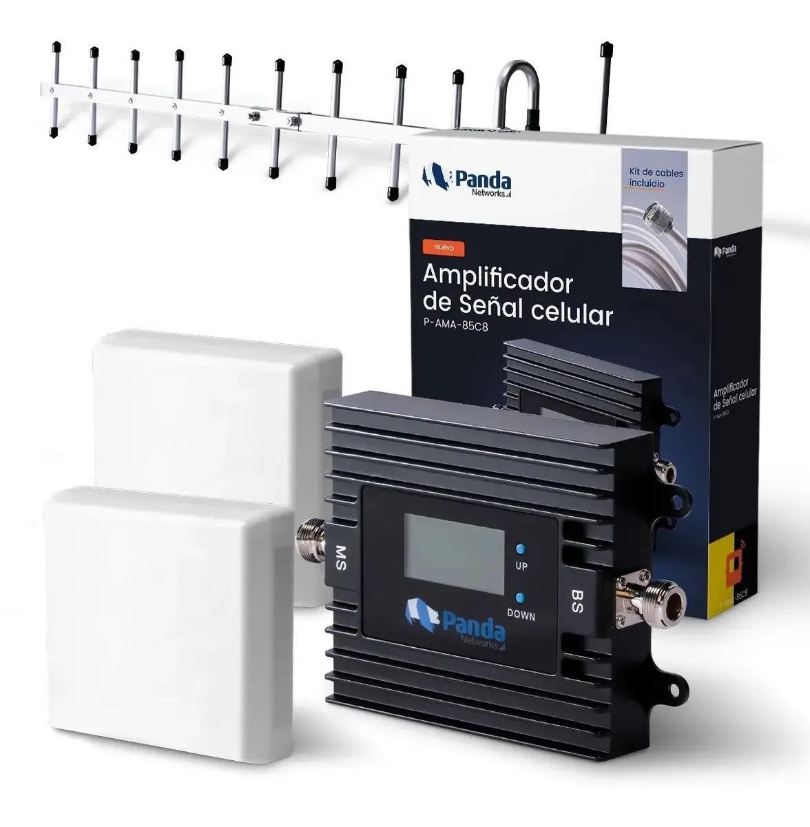 Kit Repetidor de Sinal Celular com Dupla Antena Interna+divisor