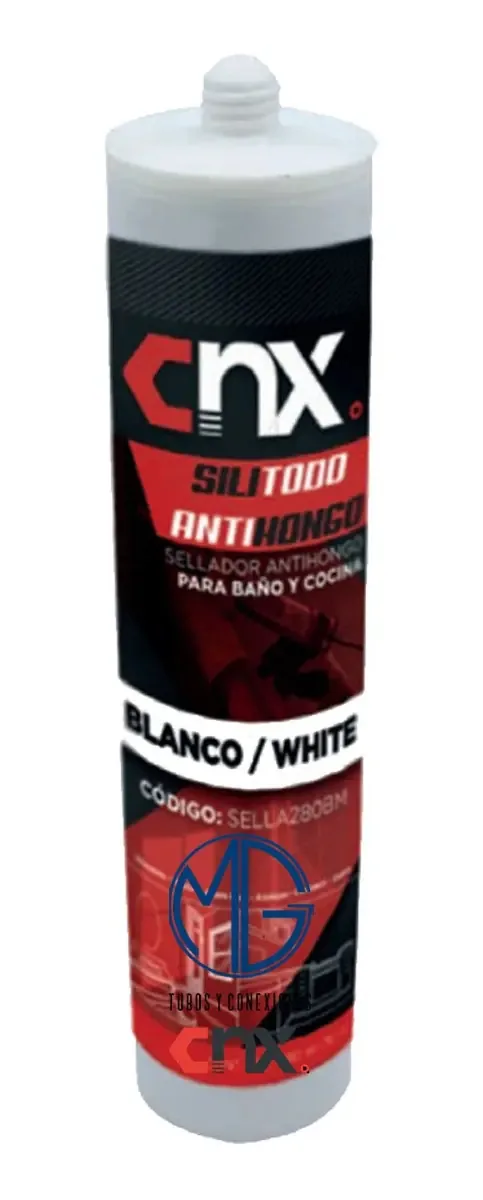 Cartucho antifúngico de silicone Cnx para banheiros e cozinhas 280 ml branco