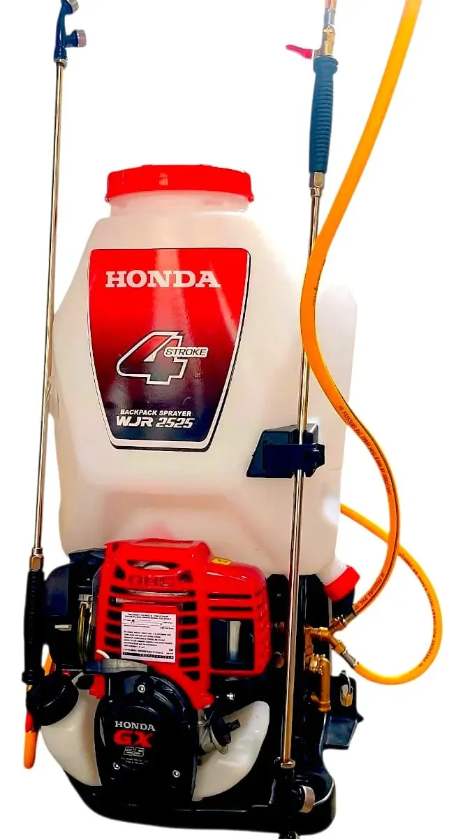 Fumigador de aspersor a gasolina de haste dupla Honda vermelho com branco