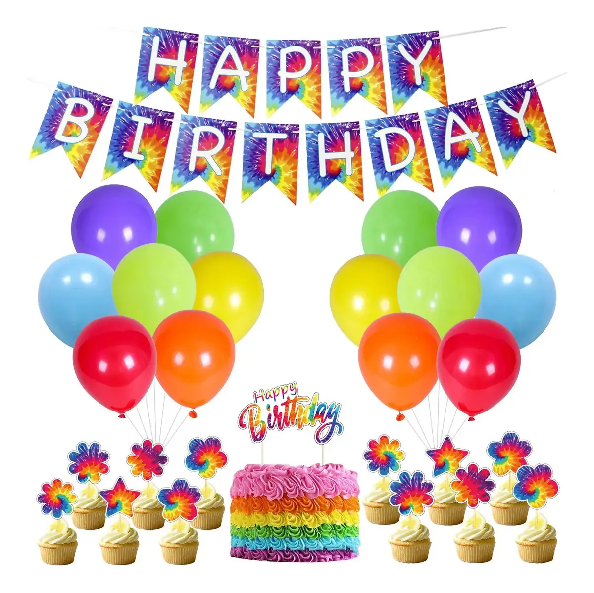 Kit de decoração de balões Tupper Feliz Aniversário Boas Festas