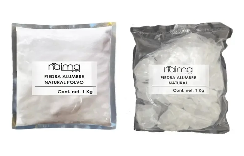 Pedra Alúmen 2kg (1kg Em Pó + 1 Kg Pedra)