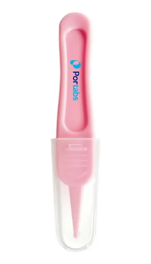 Aspirador nasal para bebês Portabs de cor rosa simples com 1 bocal
