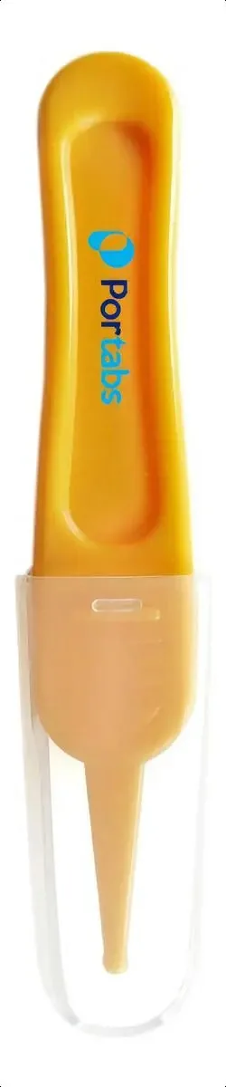 Aspirador nasal para bebês portabsSencillo cor amarelo com 1 bocais
