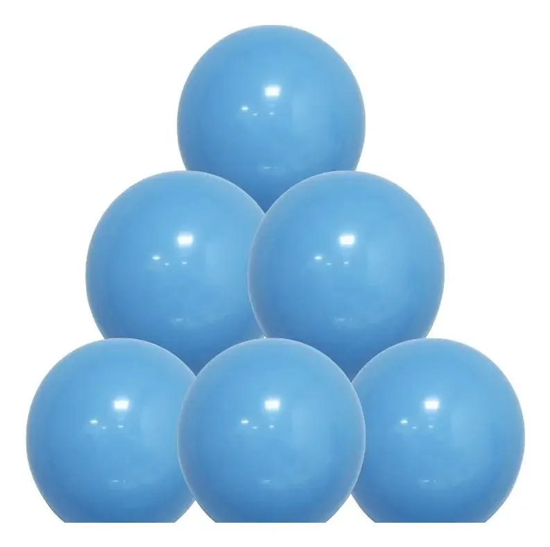 100 balões padrão: azul bebê nº 12, cores e 12 balões