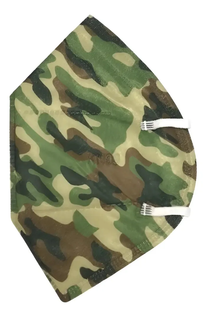 Máscaras faciais Kn95 Tomods, caixa de máscaras certificadas, 10 unidades, cor de camuflagem