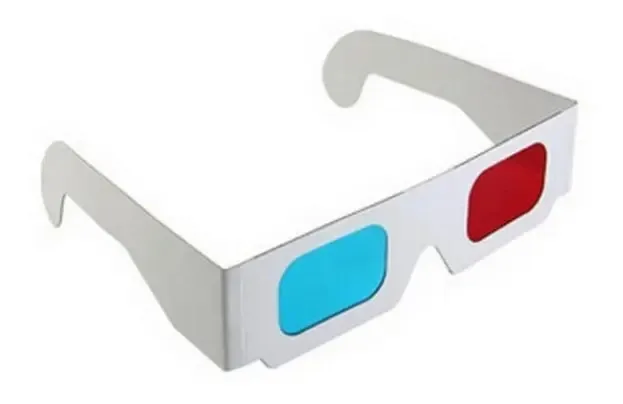 10 lentes 3D anaglíficas, videogames, filmes gráficos de TV