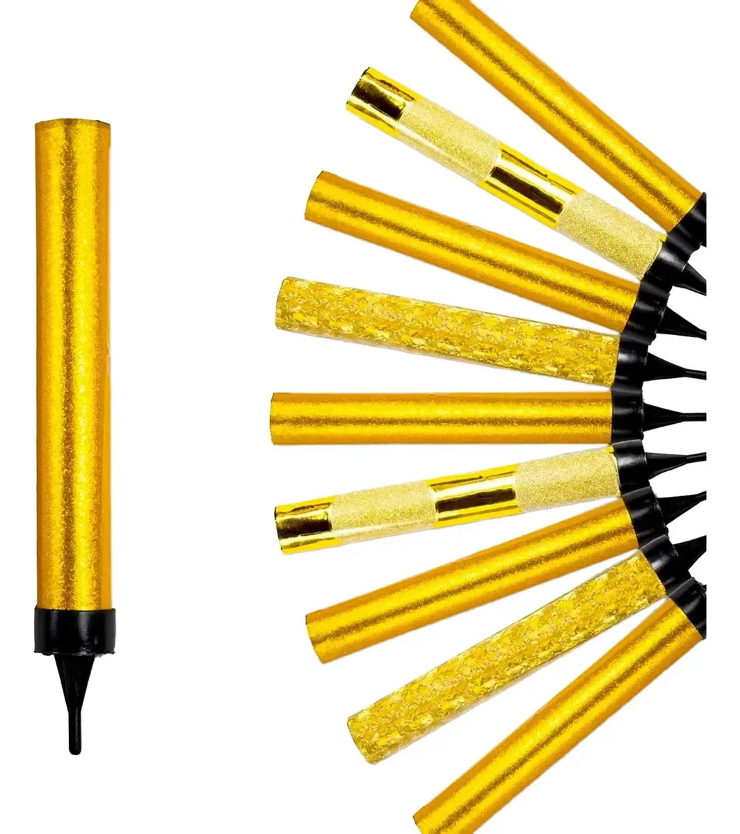 200 velas mágicas douradas de 12,5 cm Cold Spark