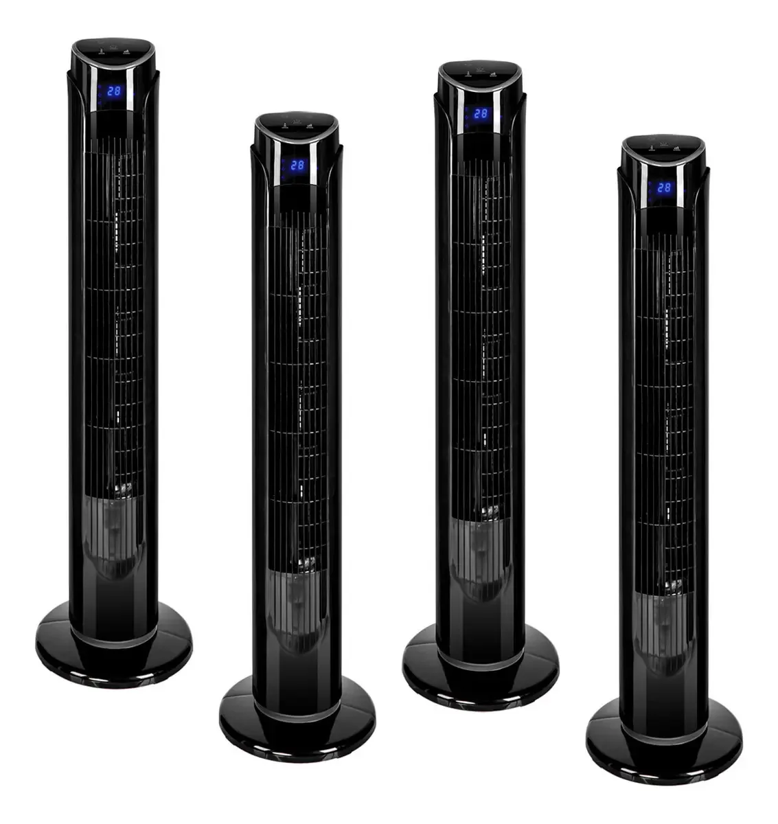 Combo 4 Ventiladores de Torre de 33 Polegadas 3 Velocidades W