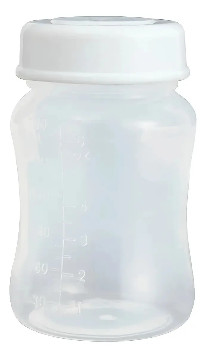 Frasco de armazenamento de leite materno de 180 ml de pescoço largo