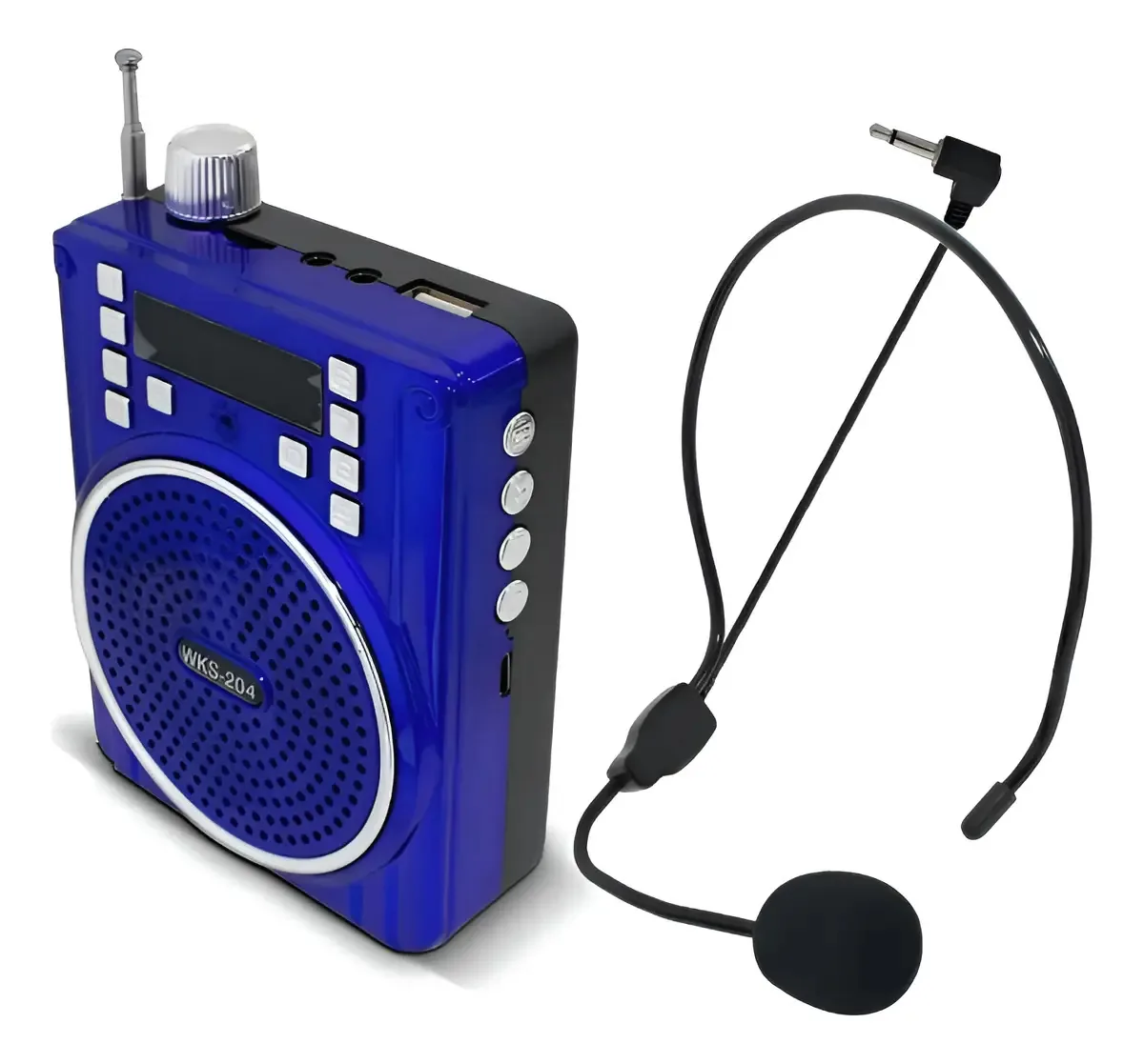 Alto-falante Bluetooth portátil Megaphone Alto-falante de rádio USB Cor azul-204