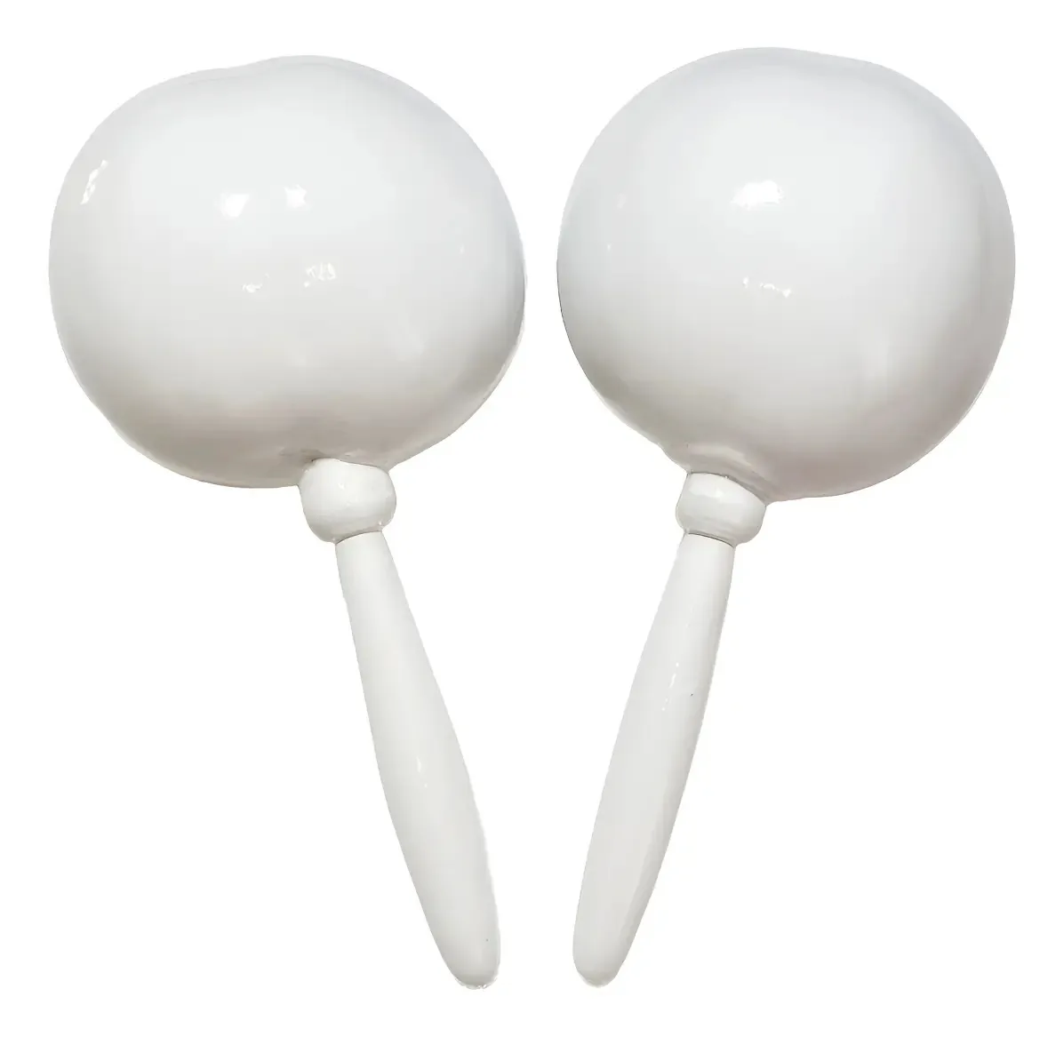 12 pares de Maracas Party Evocarte® decoráveis feitos à mão, cor branca