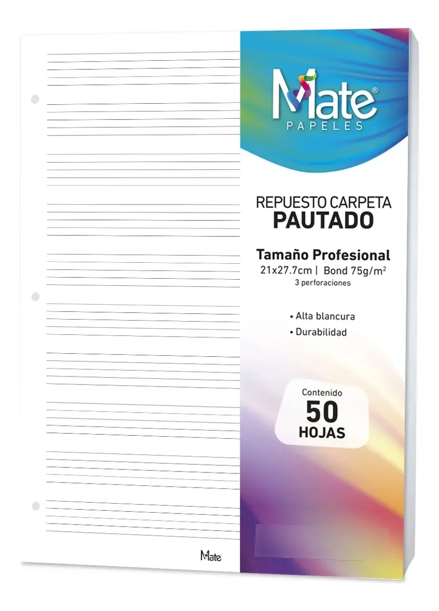 Fosco | Folhas de pastas | Carta | 50 folhas | Forrado