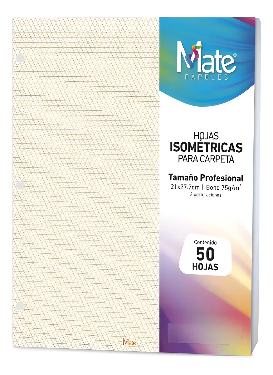 Folhas de pastas | Carta | 50 folhas | Isométrico