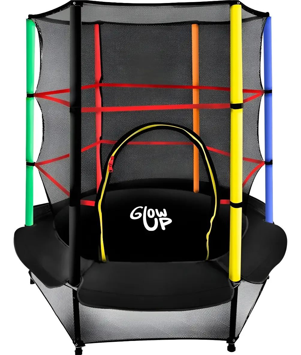 Trampolim preto GlowUp Funny Jump de 4,5 pés