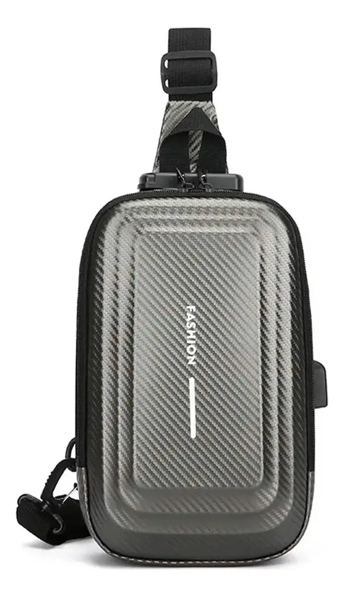 Bolsa de peito USB com alça de ombro cruzada Tactica Tactica Tactica com design de tecido liso