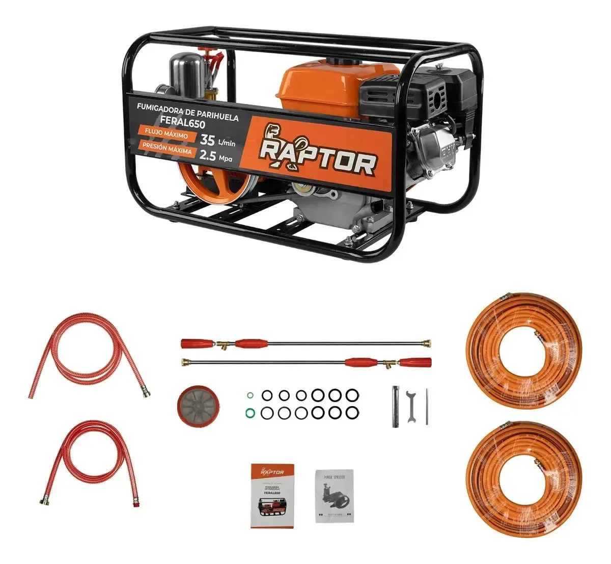 Fumigador a 4 tempos com motor a gasolina Parihuela Raptor Feral650 de 6,5 cv