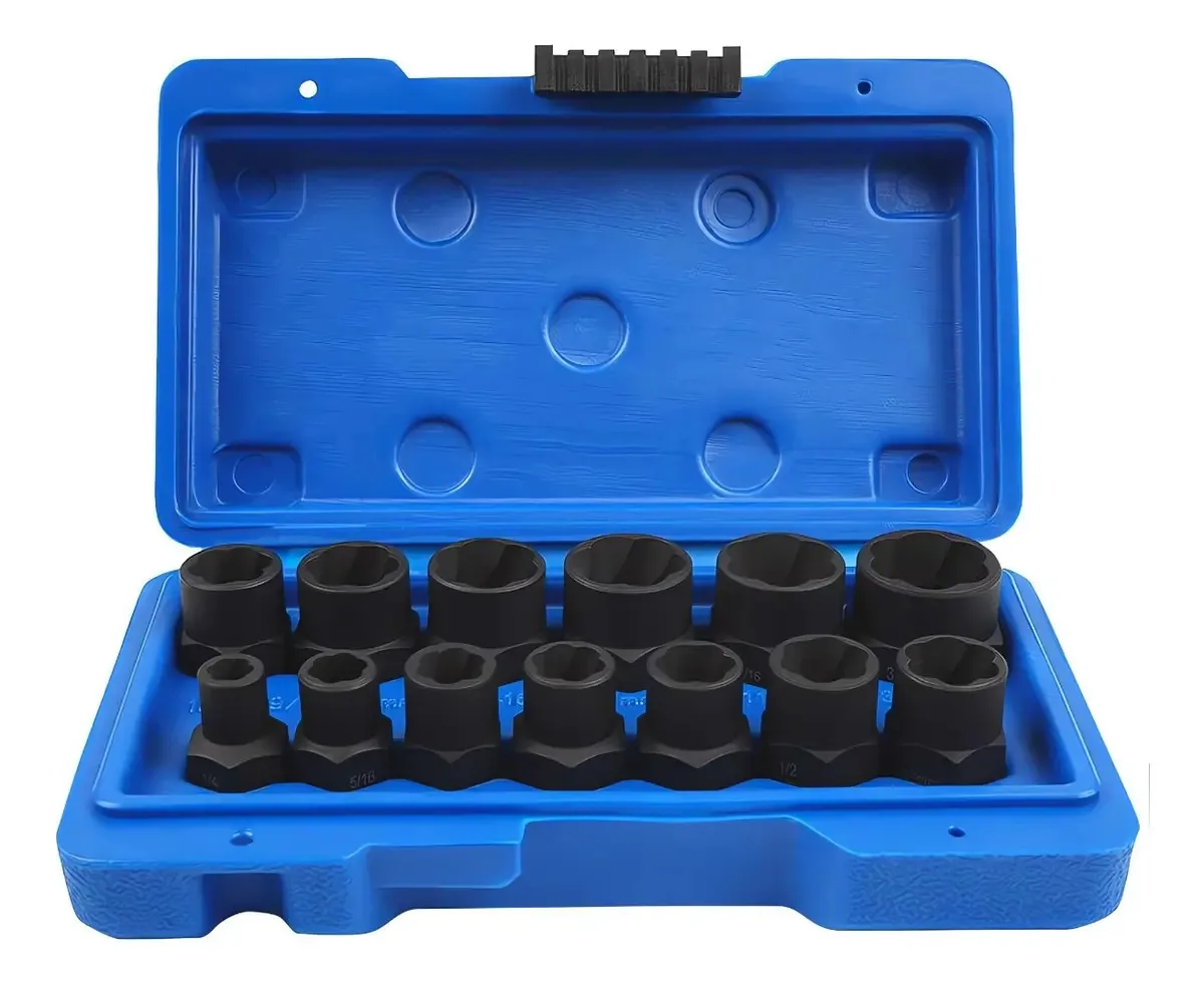 Conjunto de 13 extratores de impacto para nozes e nozes