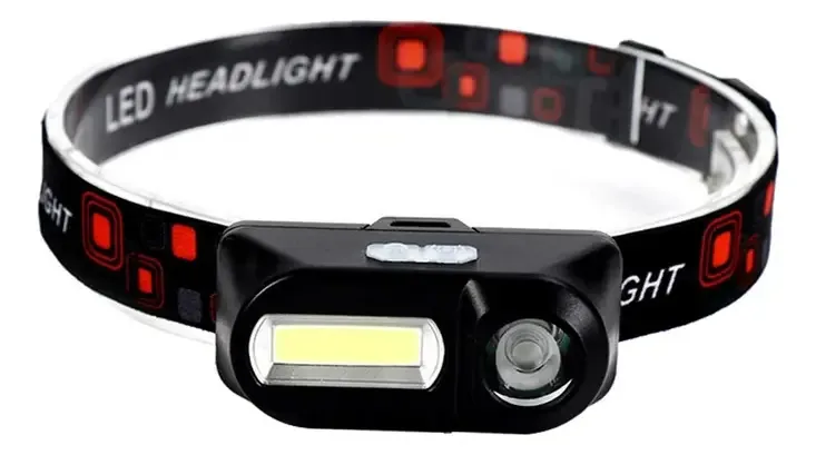 Lâmpada tipo mineração, sensor de movimento recarregável de 2 leds