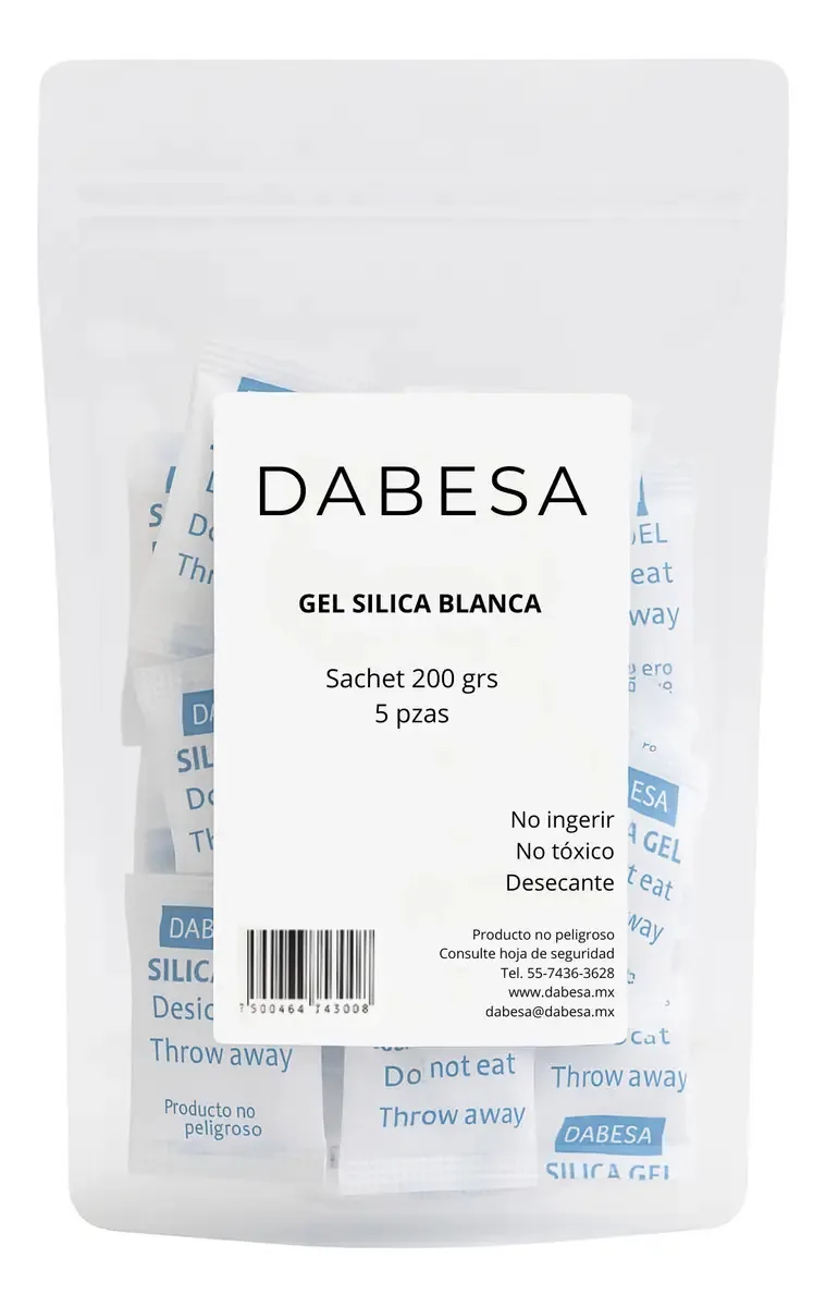Gel de sílica 5 saquetas de 200g para umidade