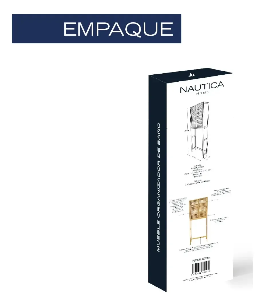 Móveis organizadores de banheiro Nautica Home Mod Nbml0203