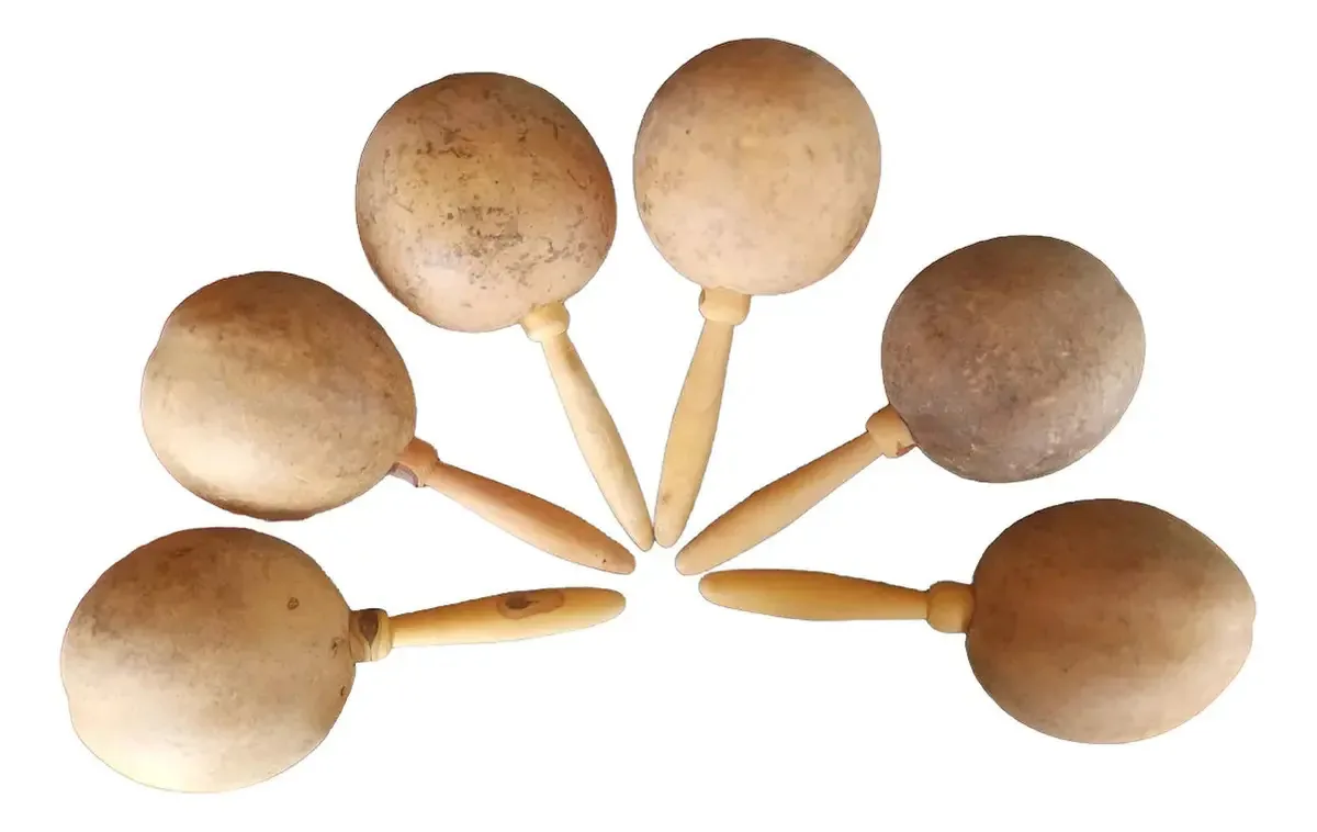 25 pares de maracas rústicas decoráveis naturais Evocarte®