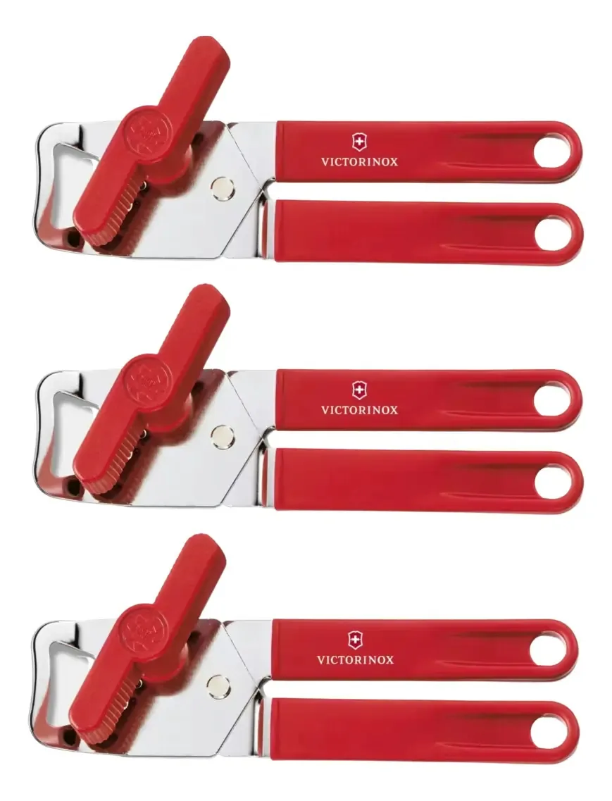 Abridor de latas universal Victorinox, pacote com 3 unidades vermelhas