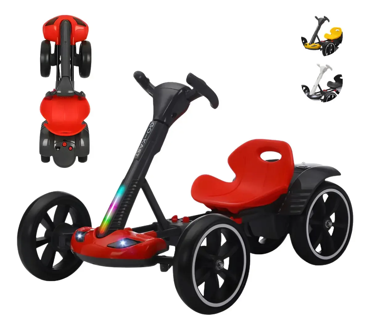 Kart elétrico para crianças Dodo Kids Bkt001 dobrável 12v vermelho