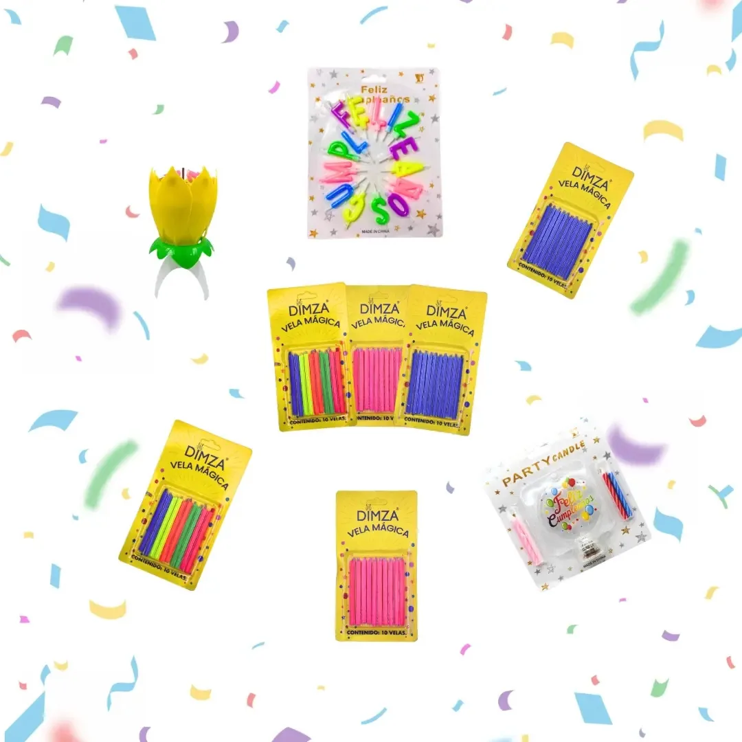 Kit de pastelaria 165 velas para bolo