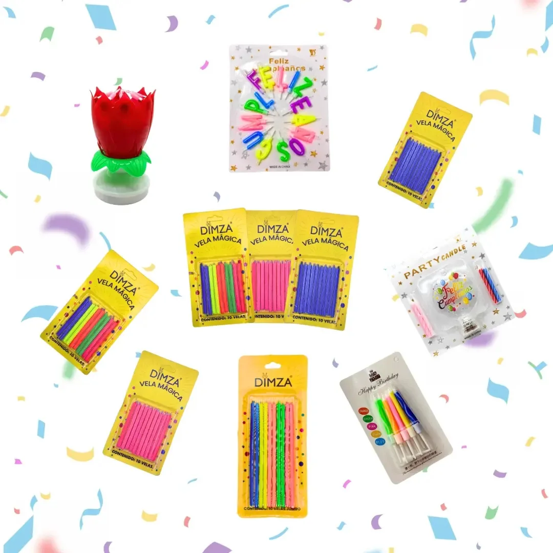 Kit de padaria 315 velas para bolo