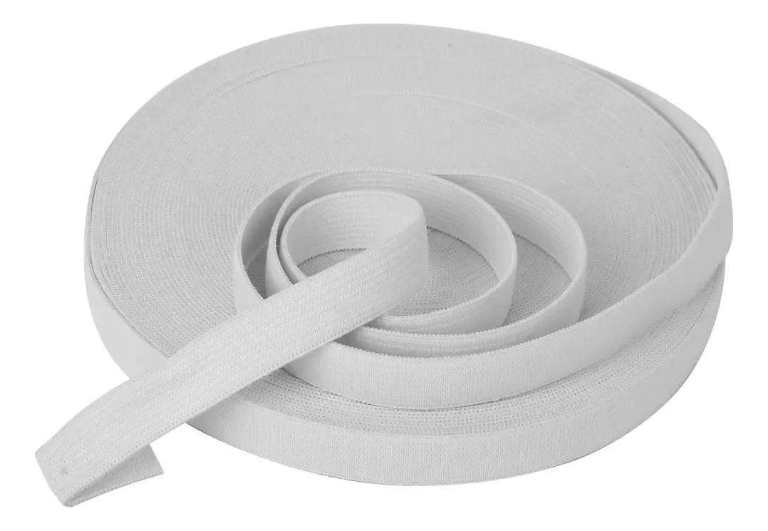 Bandas de costura elásticas, rolo de cordão elástico cinza