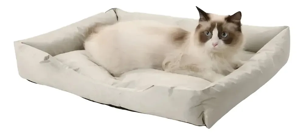 Camas pequenas para cães e gatos, laváveis, impermeáveis, macias, cor bege, design principal na China