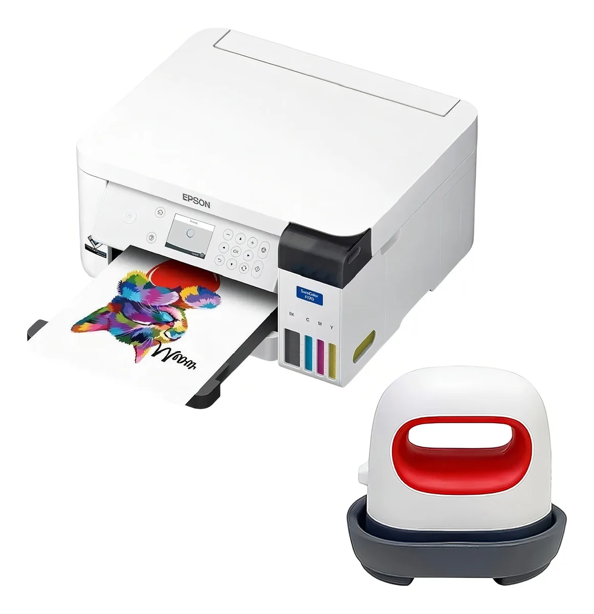 Combo Impressora Epson F170 + Prensa Térmica Mini 15x8