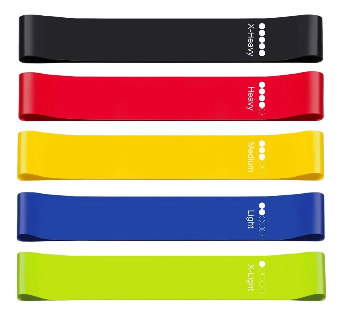 Tboneey 5 Pack Bandas Elásticas Fitness, Bandas De Exercício Resistência De Fitness, Látex Natural, Para Treinamento De Força, Pilates, Glúteos, Musculação, Yoga