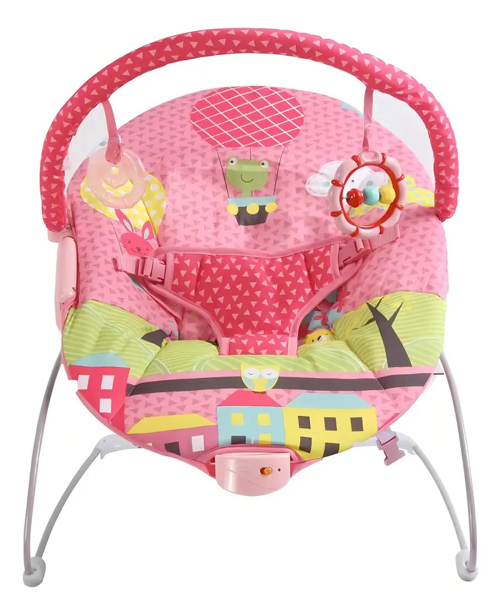 Cadeira de balanço para bebês rosa Bebesit Bouncer