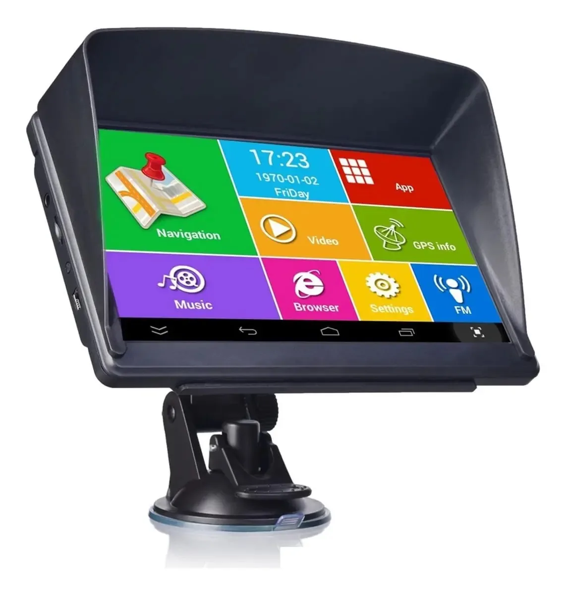Navegação Gps, 7 Polegadas 1 6gb Ram + 512mb Carro Gps Navegação Sat Sat Na Av-in Bluetooth Wifi Fm Transmissor Mapas Gratuitos + Sombrinha Fácil De Usar (tamanho : 16gandroid)