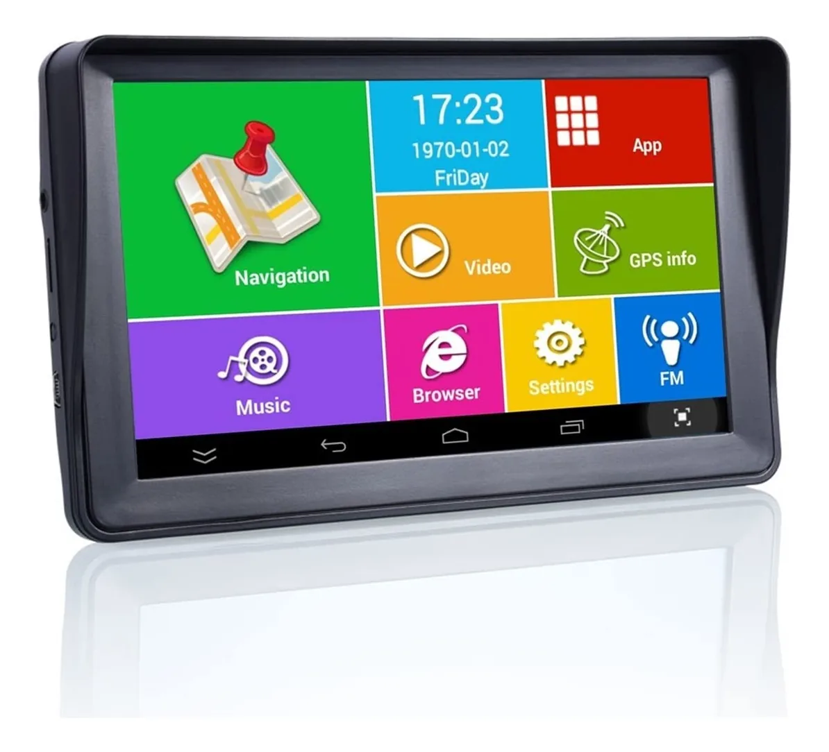 Navegação Gps, 7 Polegada 1 6gb Ram512mb Carro Gps Navegação Sat Sat Na Av-in Bluetooth Wifi Fm Transmissor Mapas Gratuitos + Sombrinha Fácil De Usar (tamanho : 16gandroid)
