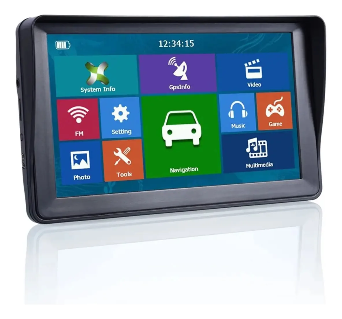 Navegação Gps, 7 Hd Carro Gps Navegação 8g + Ram128-256mb + Bluetooth -av + Último Mapa da Europa + Caminhão Gps Navegadores Fácil de Usar (tamanho : 128mbresistive)