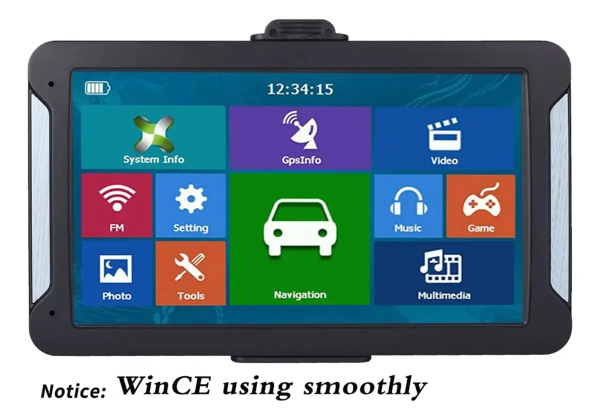 Navegação Gps, Hd Carro Gps Navegação 8g Ram128-256mb Fm Bluetooth Avin Último Mapa Da Europa Sat Nav Caminhão Gps Navegadores Gps Fácil De Usar (size : Resistivewithbt)