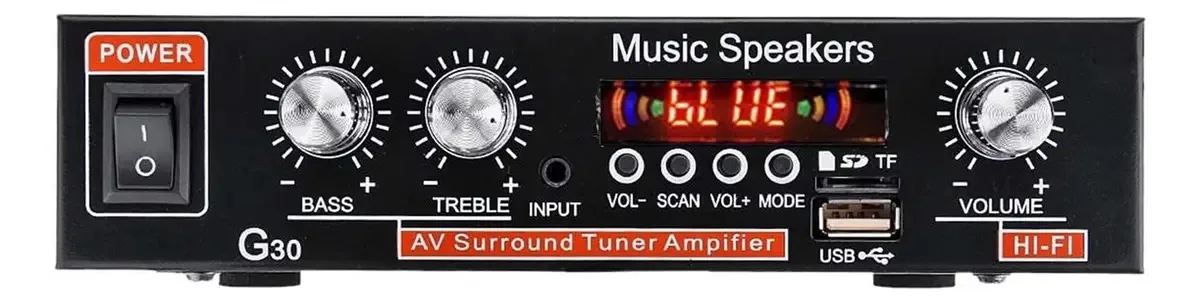 Amplificador de som DISIROU G30 preto