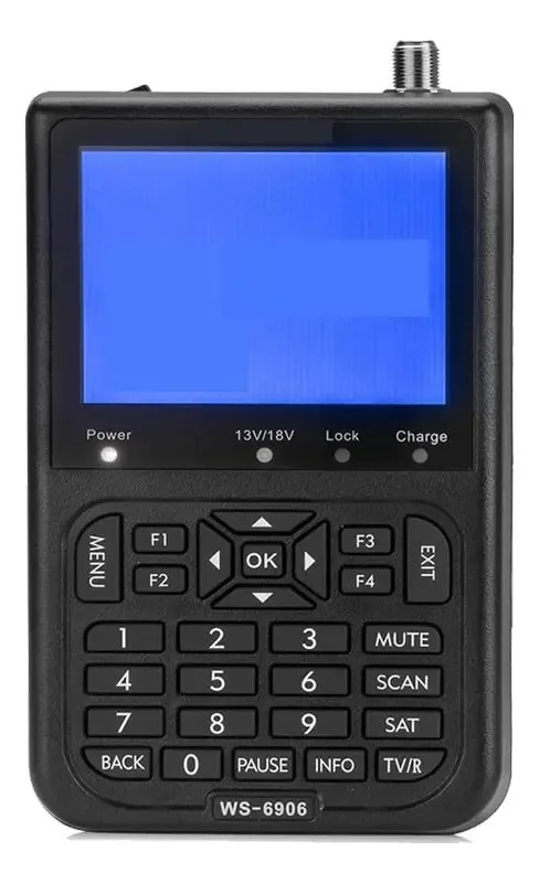 Localizador de sinal digital Zundu Satellite Finders WS 6906 Receptor FTA de tela LCD de 3,5 DVB-s para Qpsk Satlink Satlink Satellite Signal Meter Finder para ajustar a antena parabólica