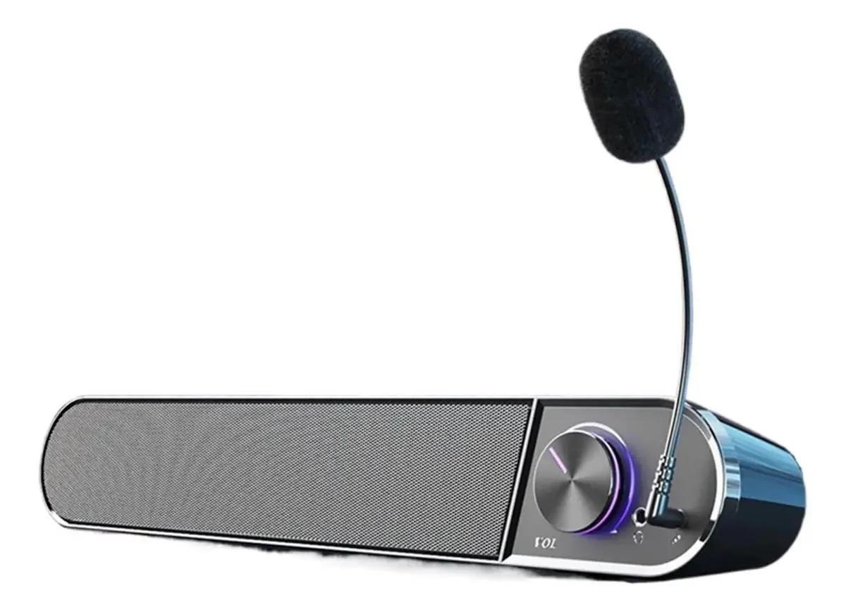 Alto-falantes a cabo Girlvyan para computador, PC, alto-falantes estéreo com som baixo, alto-falantes com microfones, home theater de gama completa - amplificador de voz