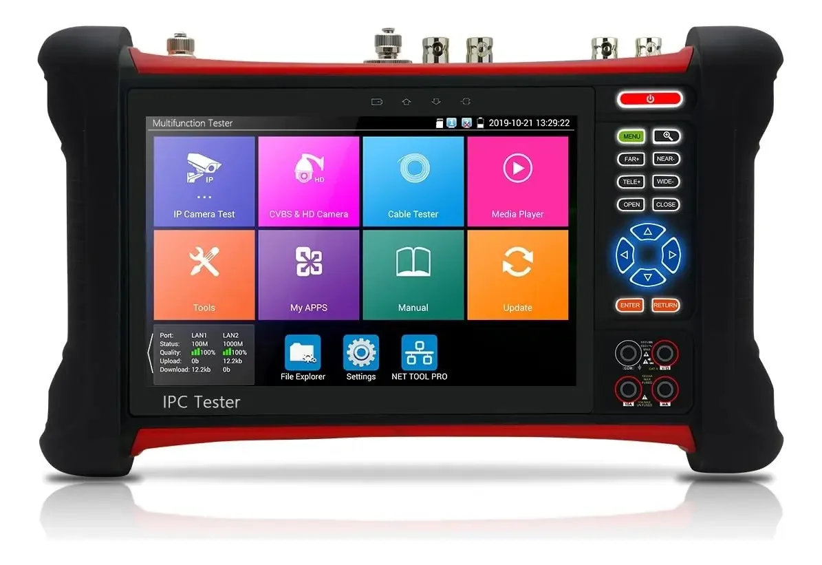 Monitor de teste Okanen Cctv, testador de câmera IP X7, monitor portátil, testador de câmera CCtv, monitor de câmera IP Cctv, testador de cabo de rede Rj45 (x7-adh)